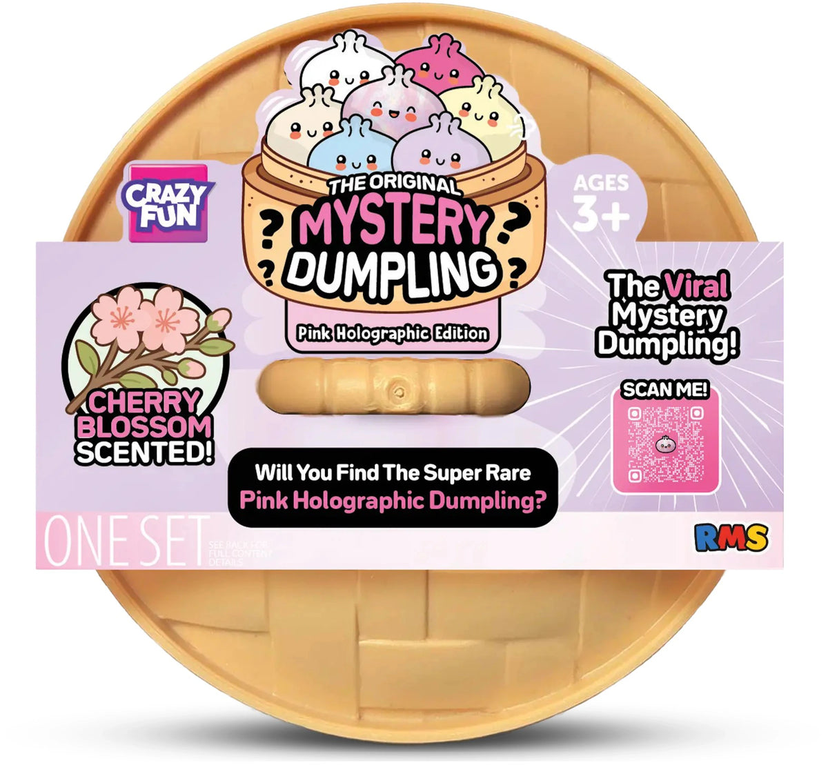 Squishy Bun The Original Mystery Dumpling Pink Holographic Edition Blind Box
