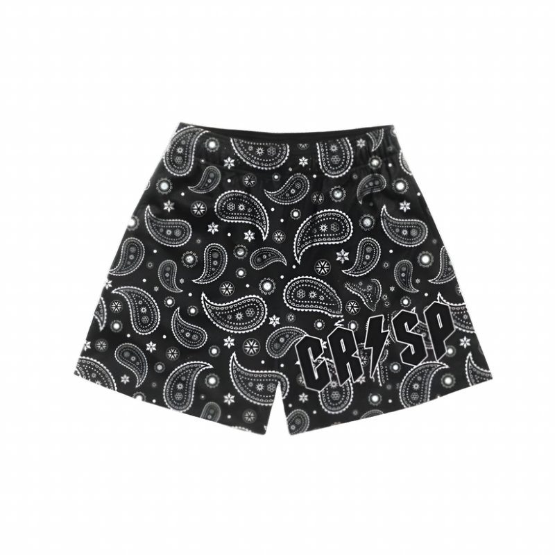 CrisP NYC CrisP Black Bandana Shorts