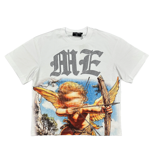 Mixed Emotion White 'Angel' Rhinestone Tee