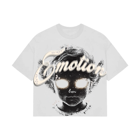 Mixed Emotion White 'Pearl' Cropped Tee