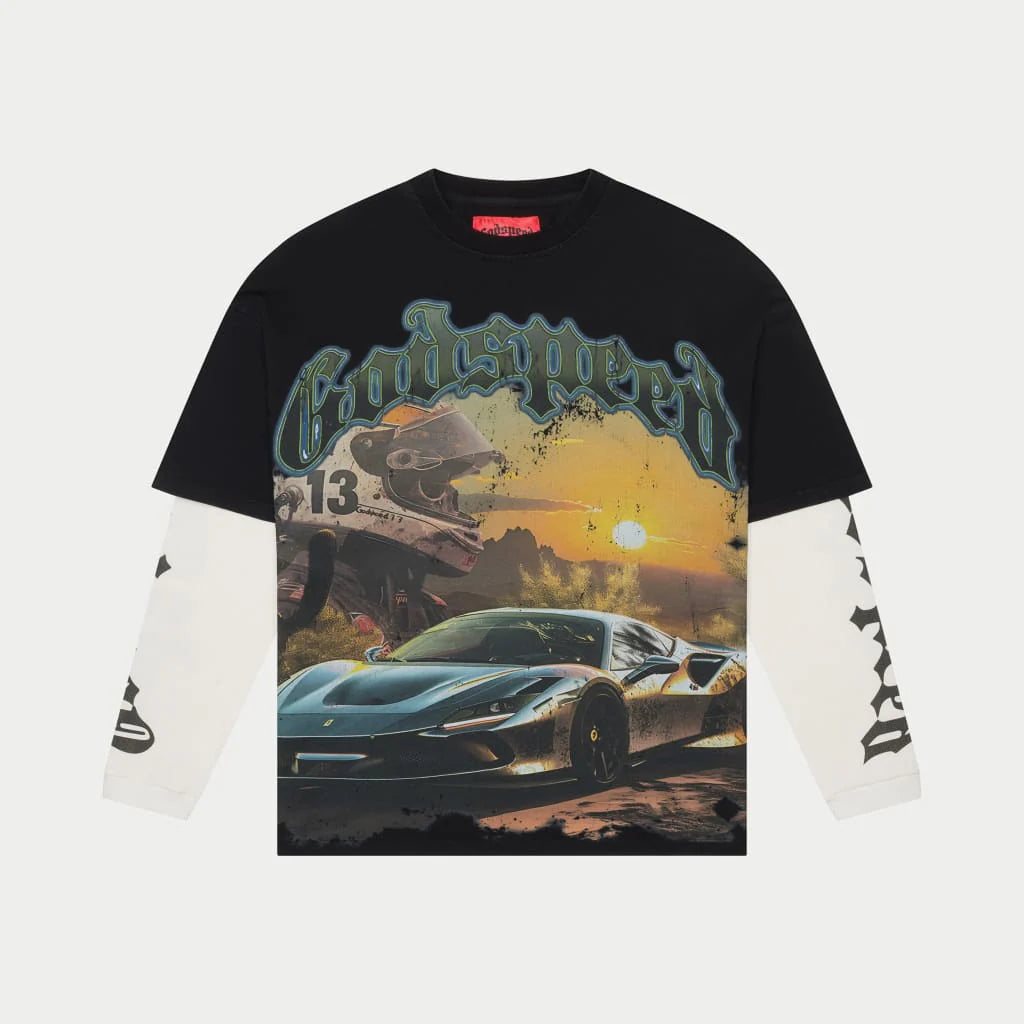 Godspeed Sunset Drift Layered T-Shirt (Black)